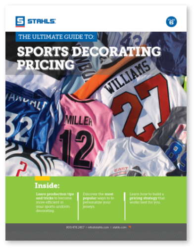 Guía de precios de decoración de uniformes deportivos