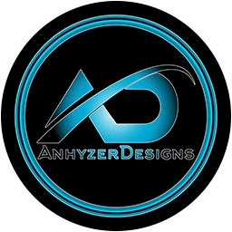 Logotipo circular de Anhyzer Designs